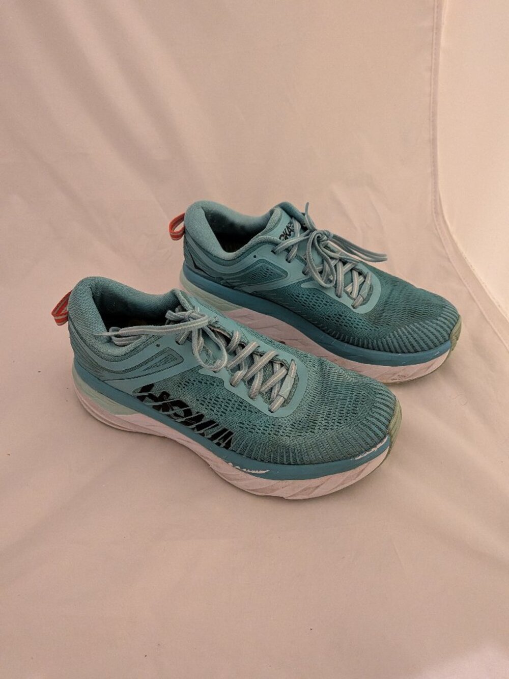 Hoka One One Bondi 7 Womens Size 9 Green Teal Running Walking Gym Comfort